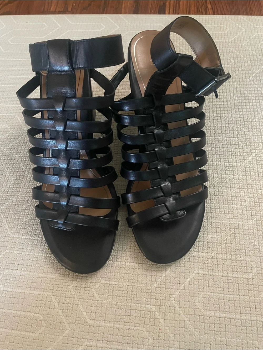 Vionic Black Sami caged Strappy Block Heel Sandals NWOT tags